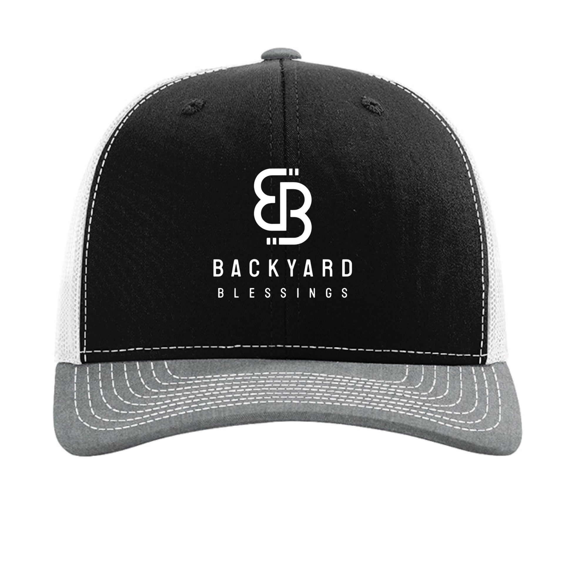 Black/ White/ Heather Grey - FRONT